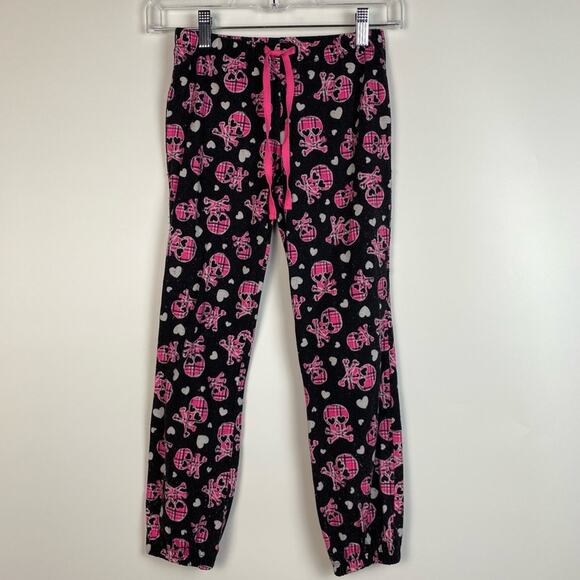THREE GIRLS VARIOUS BRAND PAJAMA PANTS SKULL SPACE SHUTTLE DEER SIZES 7/8/M - Picture 6 of 14